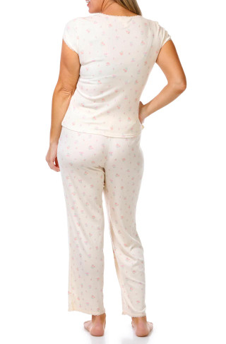 Thumbnail 3: Laura Ashley Women's 2 Pc Floral Pajama Pants Set 