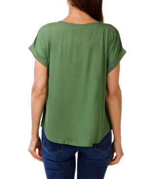 Thumbnail 2: RIO & RIAN Women's Crocheted Shoulder Scoop Neck Top 