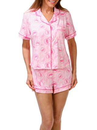 Thumbnail 1: Laura Ashley Juniors 2 Pc Scottie Pajama Shorts Set 