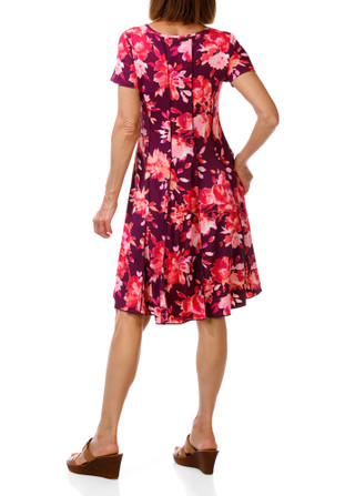 Thumbnail 2: Sami & Jo Women's Short Sleeve Floral Panel Dress 