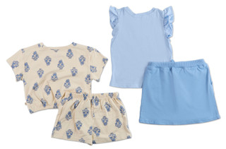 Thumbnail 2: BEARPAW Little Girls 4 Pc Shorts Set  