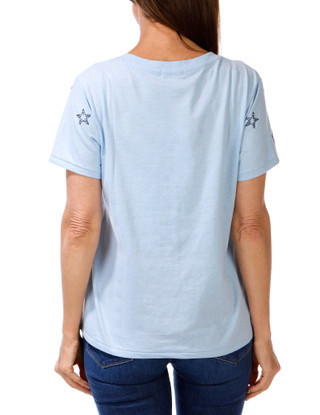 Thumbnail 2: Wild Fox Women's V-neck Beaded Star Top 