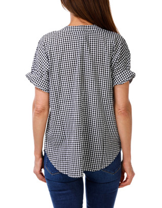 Thumbnail 2: LIV LOS ANGELES Women's Gingham Button Up Top 