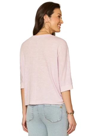 Thumbnail 4: Democracy Petite 3Q Sleeve Embroidered Knit Top 