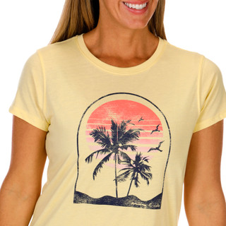 Thumbnail 3: Mountain & Isles Women's Short Sleeve Palms & Sunset Tee 