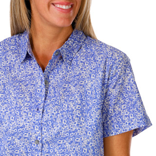 Thumbnail 3: Eddie Bauer Women's Short Sleeve Button Down Woven Floral Top 