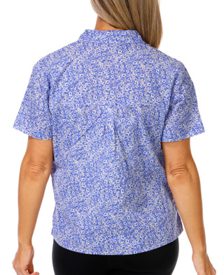 Thumbnail 4: Eddie Bauer Women's Short Sleeve Button Down Woven Floral Top 