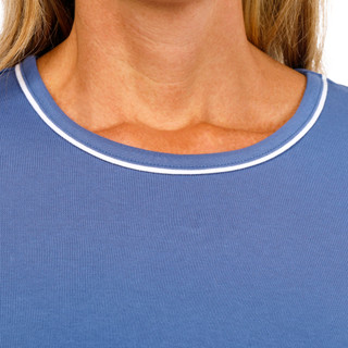 Thumbnail 4: Coral Bay Petite Short Sleeve Piped Neck Top  