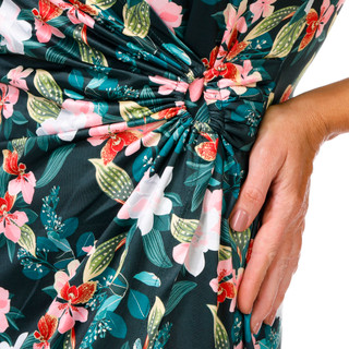 Thumbnail 3: Stella Parker Women's Sleeveless Wrap Dress with Overlay 