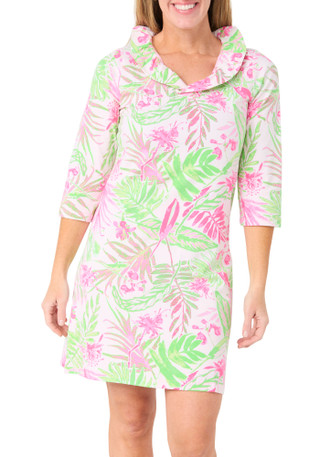 Thumbnail 1: ANA CLARE Women's 3/4 Sleeve Ruffle Palm Dress 