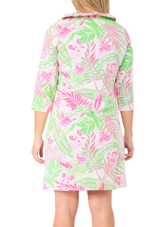 Thumbnail 2: ANA CLARE Women's 3/4 Sleeve Ruffle Palm Dress 