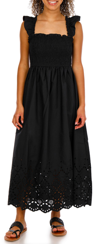 Thumbnail 2: Blu Pepper Juniors Sleeveless Eyelet Midi Dress 