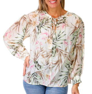 Thumbnail 2: Vince Camuto Women's Floral Oversized Peasant Top 