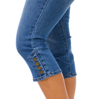 Thumbnail 5: D. Jeans Petite High Rise Snap Hem Denim Capris 