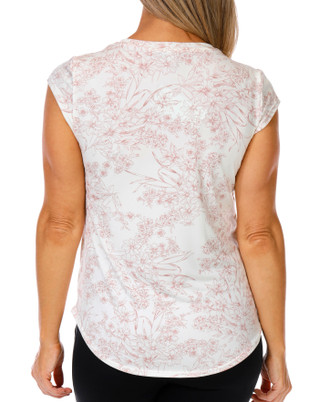 Thumbnail 5: Blue Sol Women's Short Sleeve Floral Crew Neck Top 