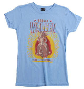 Thumbnail 1: MORGAN WALLEN Juniors Short Sleeve Long Live Cowgirls Tee 