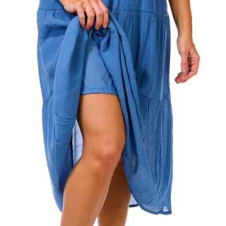 Thumbnail 3: Blu Pepper Juniors Smocked Top Tiered Midi Dress 