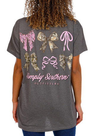 Thumbnail 2: SIMPLY SOUTHERN Juniors Short Sleeve Bows Graphic Tee 