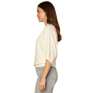 Thumbnail 15: Democracy Petite 3Q Sleeve Banded Hem Knit Top 