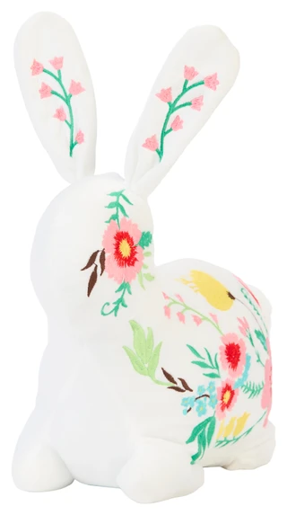 Thumbnail 3: PD HOME 14 in Embroidered Stuffed Bunny  