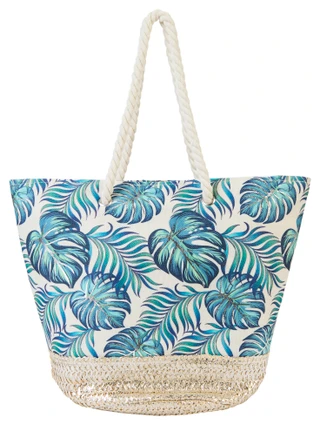 Thumbnail 2: Caribbean Joe Monstera Leaf Beach Tote Bag 
