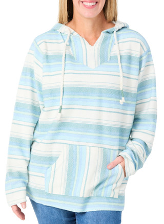 Thumbnail 1: US VINTAGE Juniors Stripe Baja Pullover Hoodie 