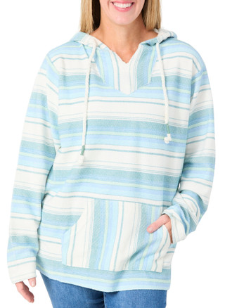 Thumbnail 1: US VINTAGE Juniors Stripe Baja Pullover Hoodie 