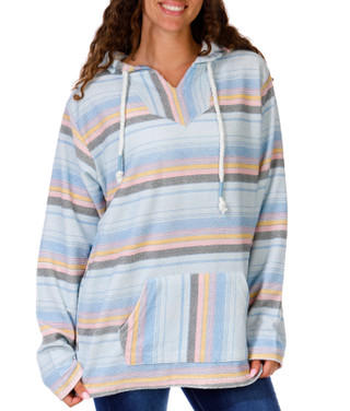 Thumbnail 1: US VINTAGE Juniors Stripe Baja Pullover Hoodie 