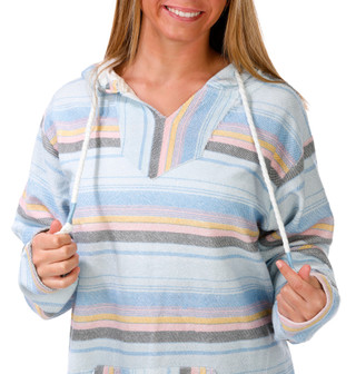 Thumbnail 6: US VINTAGE Juniors Stripe Baja Pullover Hoodie 