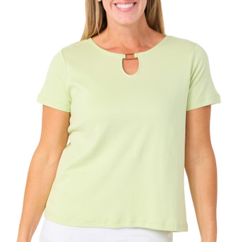 Thumbnail 1: Coral Bay Women's Petite Keyhole Front Top  