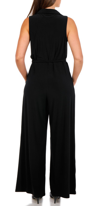 Thumbnail 5: Nina Leonard Women's Sleeveless Wrap Jumpsuit 