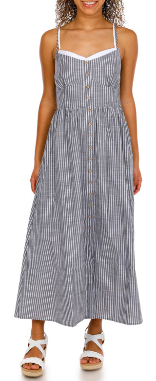 Thumbnail 1: Blu Pepper Juniors Sleeveless Stripe Midi Dress 