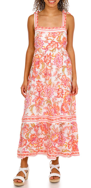 Thumbnail 1: Blu Pepper Juniors Floral Print Midi Dress 
