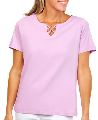 Thumbnail 1: Coral Bay Petite Keyhole Ring Neck Top  