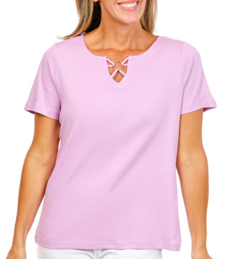 Thumbnail 4: Coral Bay Petite Keyhole Ring Neck Top  