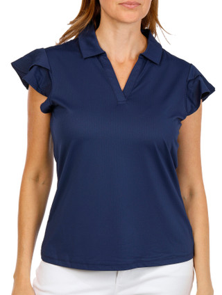 Thumbnail 1: Lillie Green Women's Flutter Sleeve Square Knit Top 