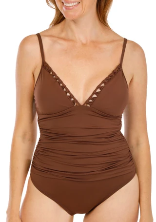 Thumbnail 1: Bleu Rod Beattie Women's Knot Neck One Piece Swimsuit 