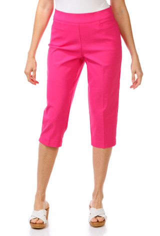 Thumbnail 1: Zac & Rachel Women's Petite Solid Stretch Capris  