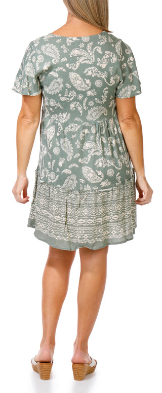 Thumbnail 11: Lucky Brand Women's Short Sleeve Print Ruffled Dress 