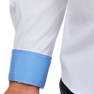 Thumbnail 3: Nick Graham Men's Long Sleeve Solid Traveler Dress Shirt 