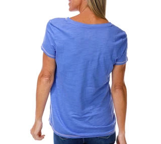 Thumbnail 2: Blue Sol Women's V-Neck Luxey Solid Top 