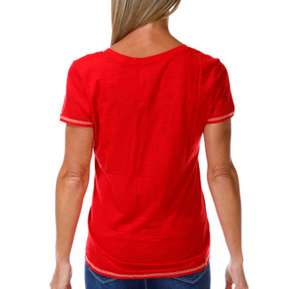 Thumbnail 2: Blue Sol Women's V-Neck Luxey Solid Top 