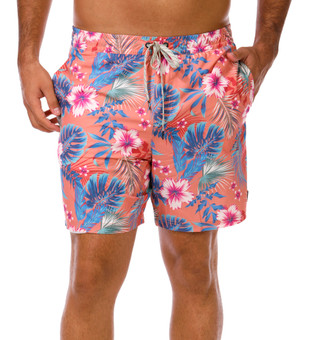 Thumbnail 1: Quiksilver Men's Coral Palm Flower Valley Swim Shorts 