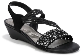Thumbnail 1: IMPO Womens Galaxy Jeweled Wedge Sandals 