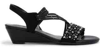 Thumbnail 3: IMPO Womens Galaxy Jeweled Wedge Sandals 