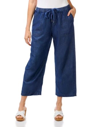 Thumbnail 1: Dash Women's Solid String Tie Capris 