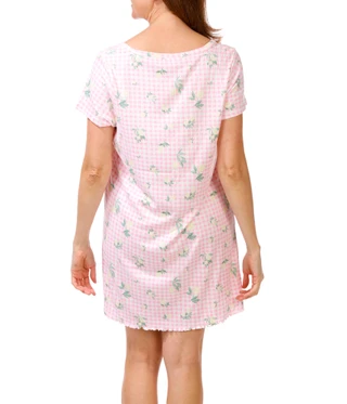Thumbnail 3: Jessica Simpson Women's Print Lettuce Trim Sleepshirt 