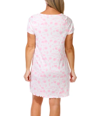 Thumbnail 2: Jessica Simpson Women's Print Lettuce Trim Sleepshirt 