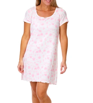 Thumbnail 1: Jessica Simpson Women's Print Lettuce Trim Sleepshirt 
