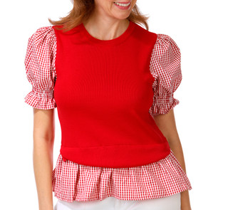 Thumbnail 1: Nanette Lepore Women's Short Sleeve 2Fer Top 